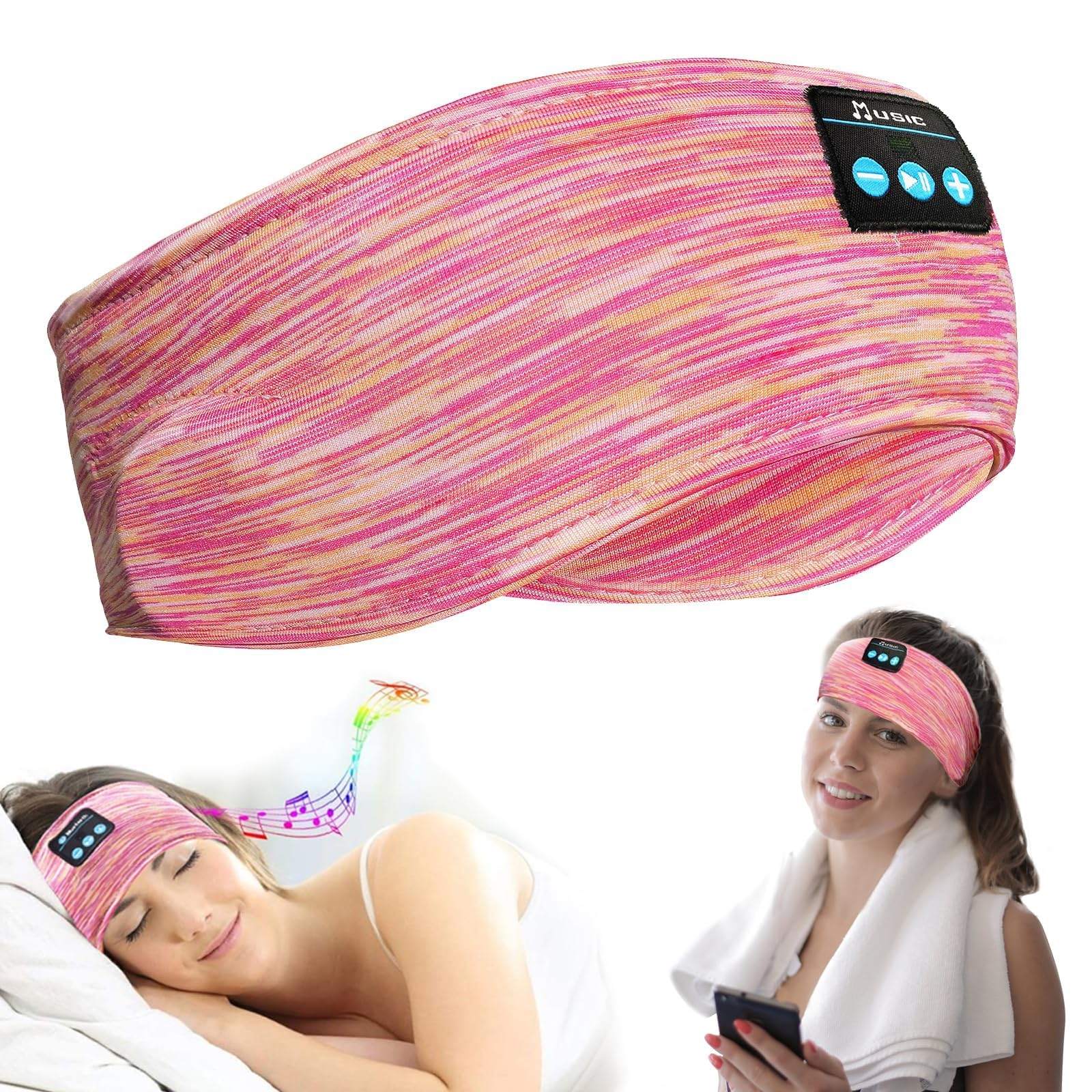 Fones De Ouvido Bluetooth Sannween Sleep Headband Wireless Pink