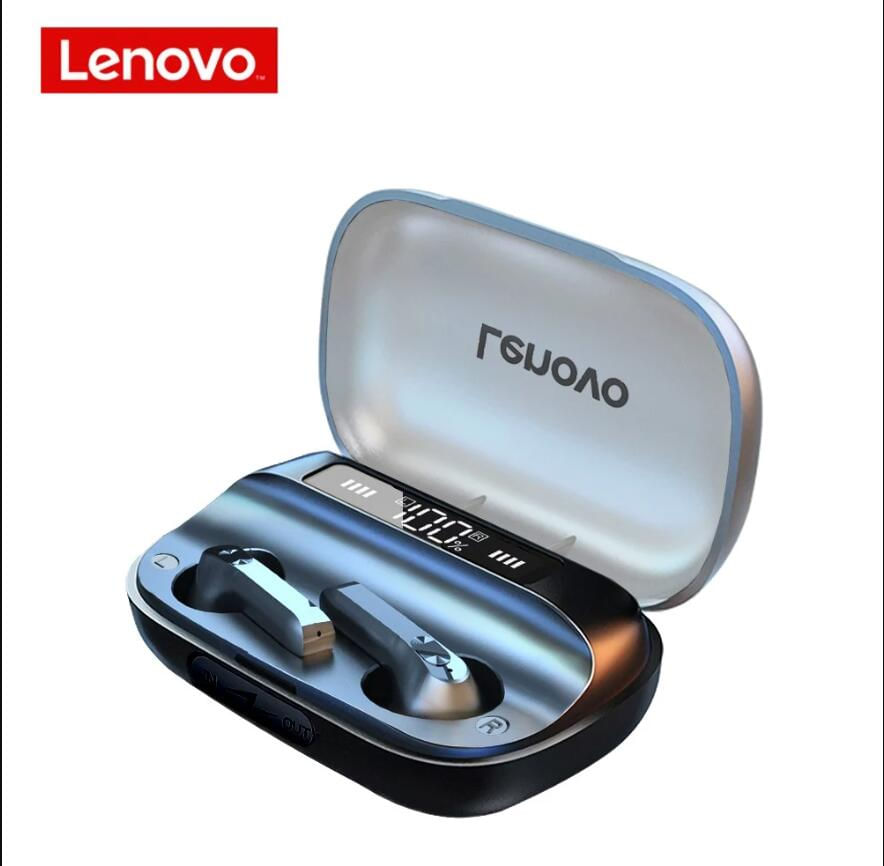 Fone De Ouvido Bluetooth Bluetooth Lenovo Qt81 Fones De Ouvido Bt5.0 Preto