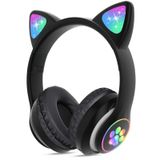 Fones De Ouvido Sem Fio Tcjj Cat Ear Led Bluetooth Com Microfone Preto