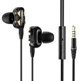 Fones De Ouvido Com Fio Eavan Double Dynamic Drivers Com Microfone, Pacote Com 2