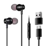 Fones De Ouvido Usb C Com Plug Mic &amp;amp Type-c Hifi Earphones Deep Bass Compatível Com A Maioria Dos Dispositivos Móveis Tipo C Com Usb