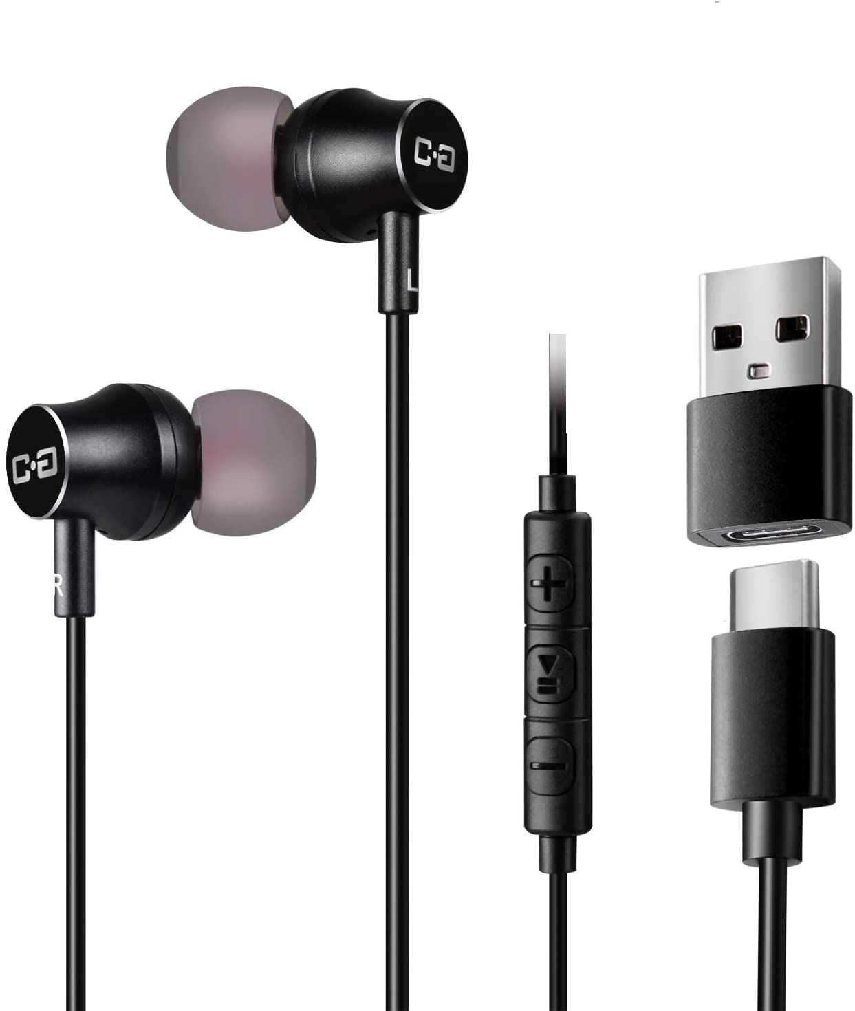 Fones De Ouvido Usb C Com Plug Mic &amp;amp Type-c Hifi Earphones Deep Bass Compatível Com A Maioria Dos Dispositivos Móveis Tipo C Com Usb