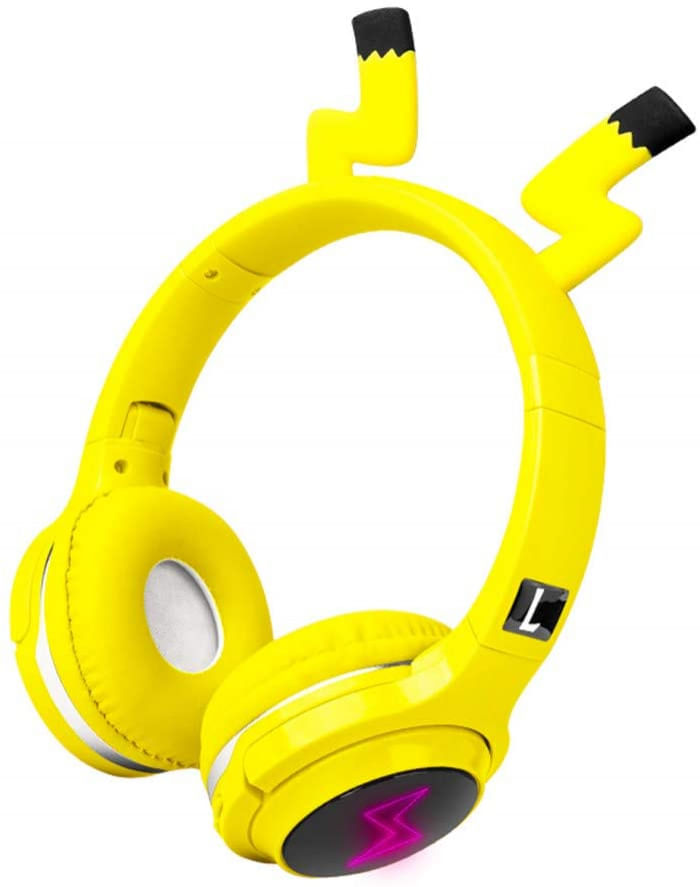 Fones De Ouvido Bluetooth Sem Fio Para Crianças Fones De Ouvido Over-ear Bonitos Pikachu Com Microfone Embutido Fone De Ouvido Sem Fio E C