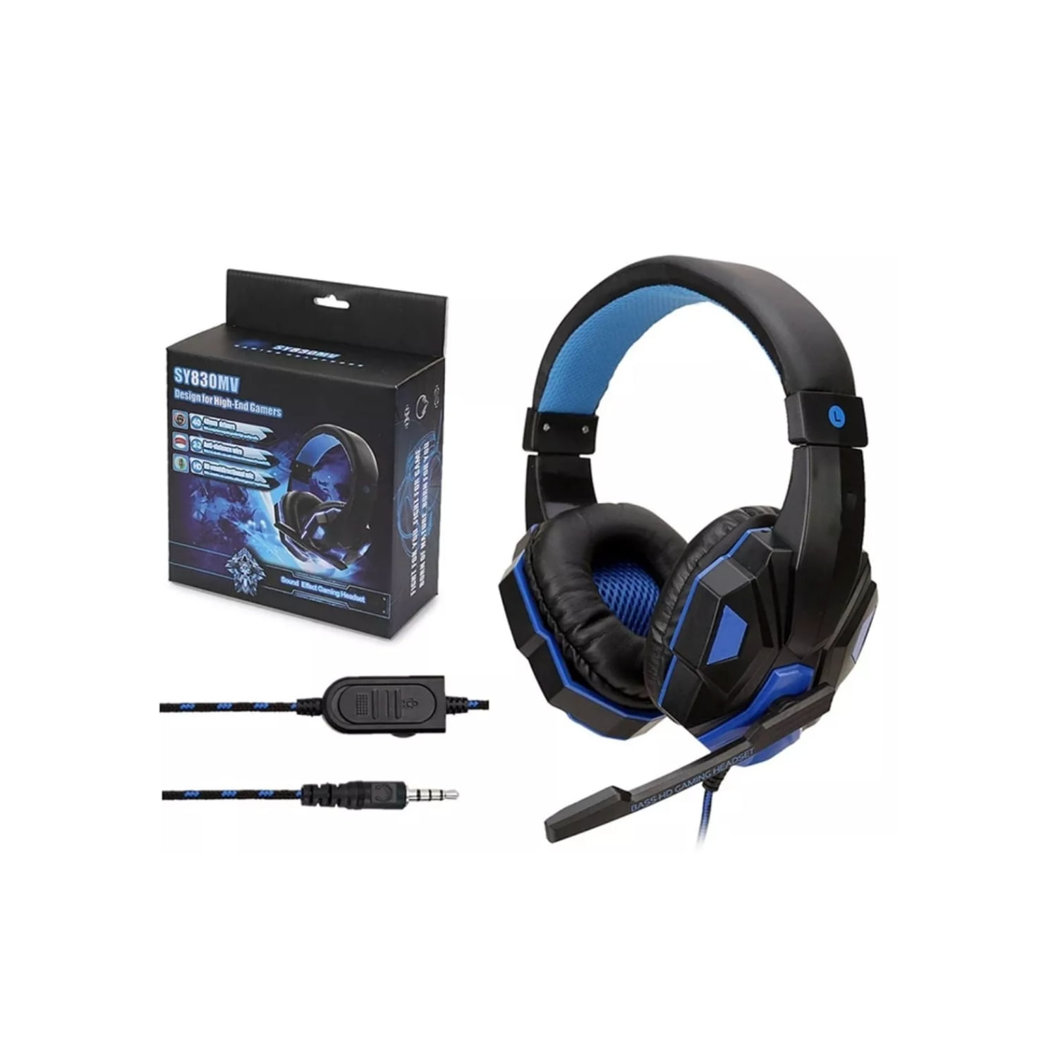 Fones De Ouvido Para Jogos Soyto Sy830 Com Fio Com Rgb Para Ps4/pc/xbox