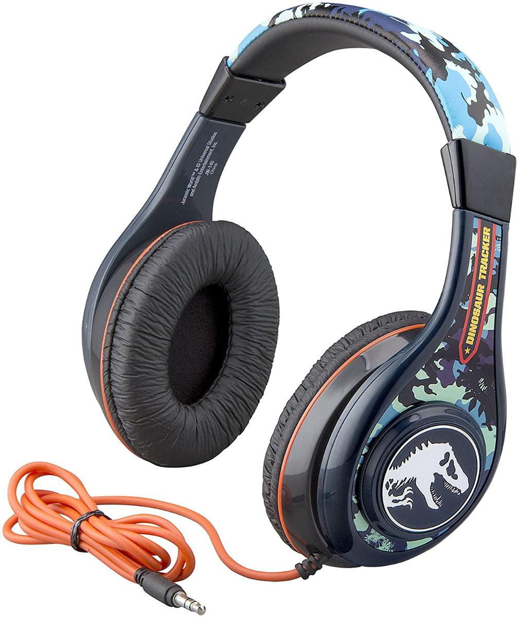 Jurassic World 2 Kids Fones de ouvido, Banda Headable, Som Estéreo, Tomada de 3,5 Mm, Fones de Ouvido Com Fio para Crianças, Sem Emaranhados, Control