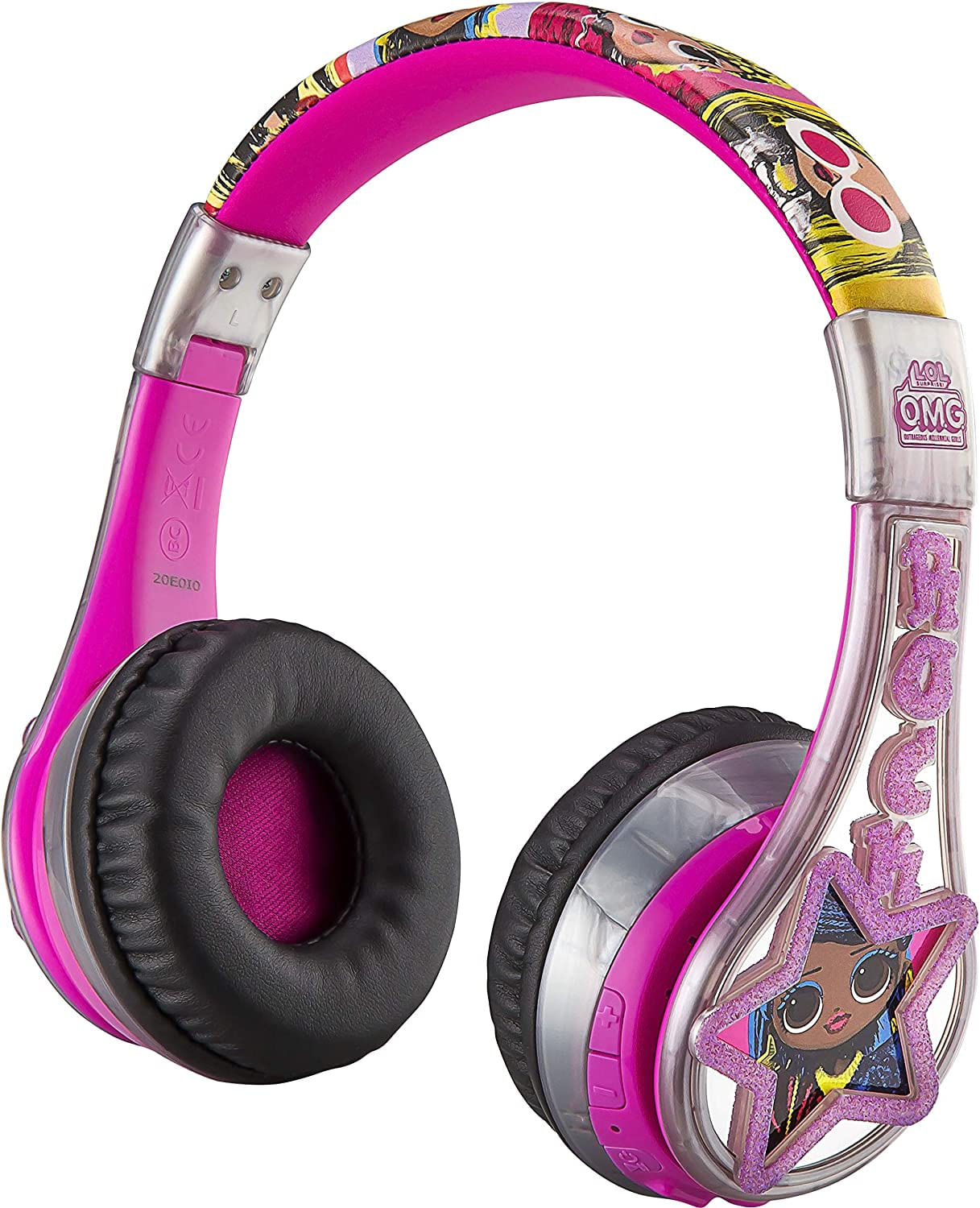 Lol Surprise Remix Omg Wireless Bluetooth Portátil Kids Fones De Ouvido Com Microfone Volume Reduzido Para Proteger Audição Bandana Infant