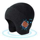 Bluetooth Beanie Hat Com Fones De Ouvido, Wireless Knitted Win