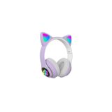 Fones De Ouvido Bluetooth Sem Fio Rgb Cat Ears Bt 5.0 Fuchsia