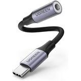 Ugreen Usb C A Adaptador De Áudio De 3,5 Mm Trançado Tipo C Masculino Para Fone De Ouvido Aux Jack Feminino Dongle Hifi Cabo Dac Compatível Com Samsu