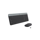 Teclado E Mouse Logitech Mk470 Sem Fio Slim Grafite Usb - 920-009268