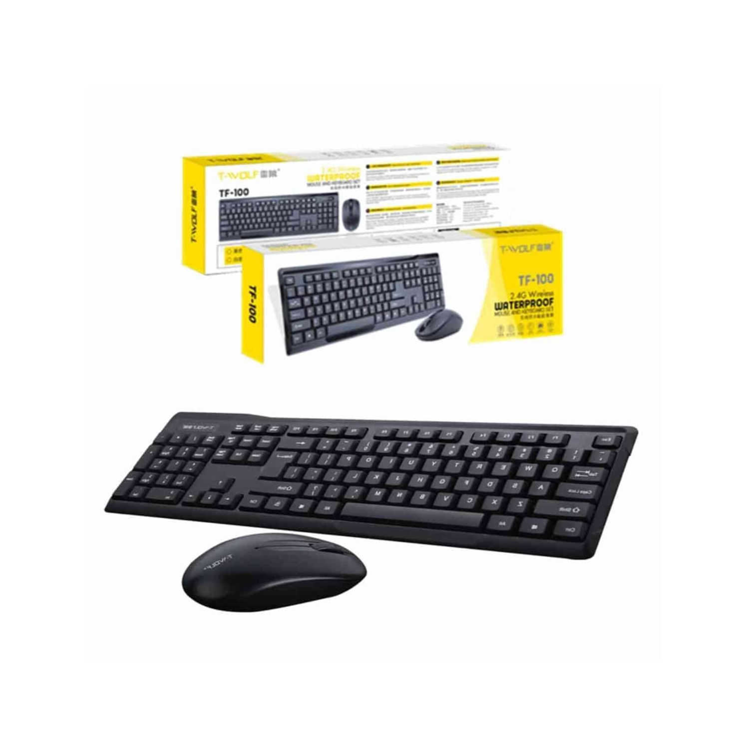 Pacote De Teclado E Mouse Twolf Tf100 Wireless