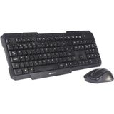 Kit Teclado E Mouse Sem Fio K-w10 Preto C3tech