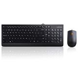 Lenovo 300 Usb Combo, Teclado E Mouse Com Fio Em Tamanho Real, Ergonômico, Mouse Da Mão Esquerda Ou Direita, Mouse Óptico, Gx30m39606, Preto