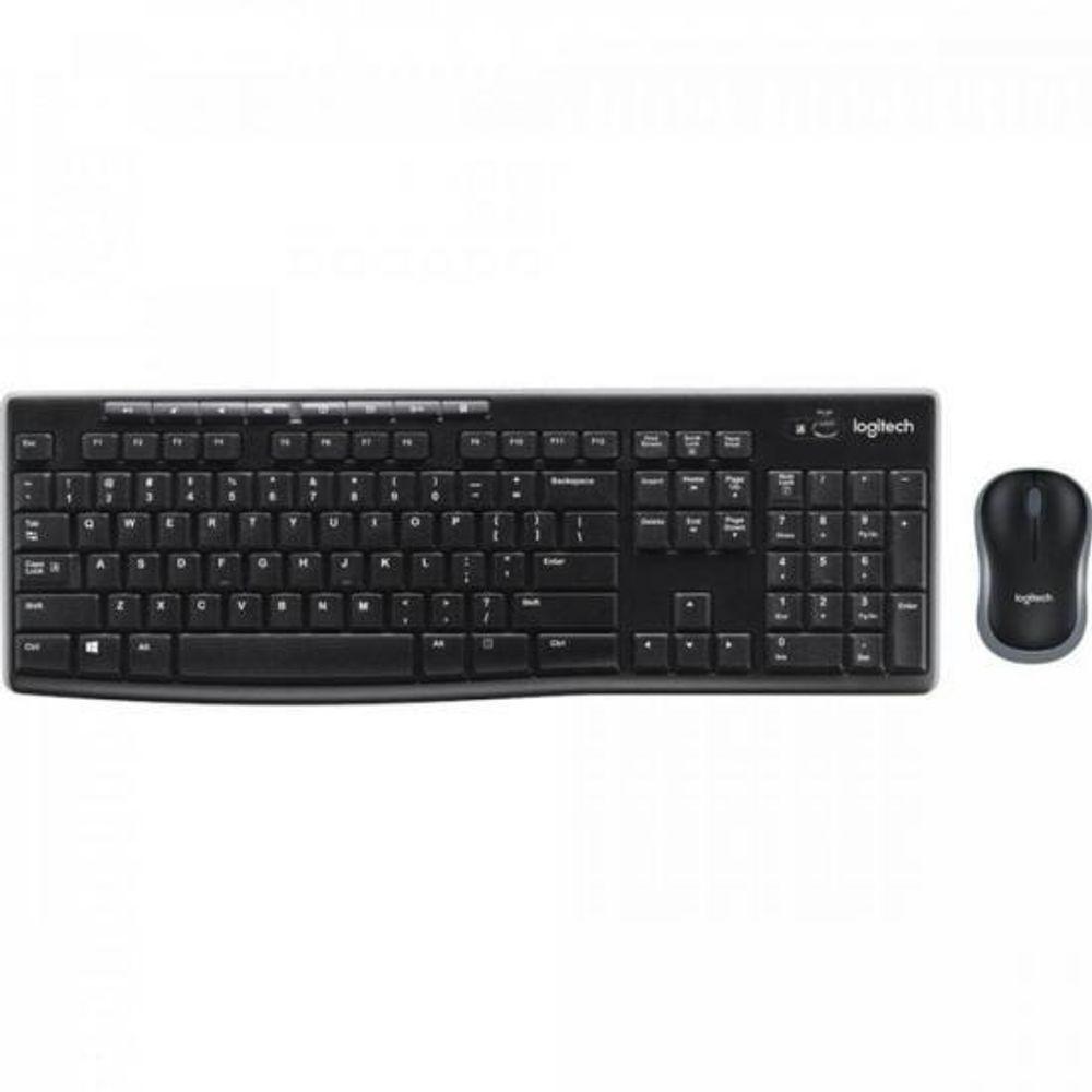 Kit Teclado E Mouse Logitech Mk270 Sem Fio Preto [f002]