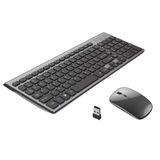 Kit Teclado E Mouse Wifi 2.4ghz Slim Com Bateria Interna Te117