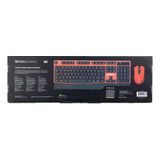 Kit Teclado E Mouse S/ Fio Kross Vermelho E Preto Ke-km553v1