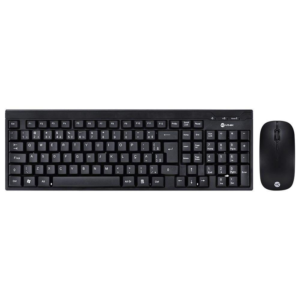 Teclado E Mouse Sem Fio Usb Dynamic Corp Abnt2/1600 Dpi Preto Cmw200