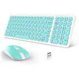 Teclado Sem Fio E Mouse Combo, Teclado Portátil Ultra Fino Silencioso E Mouse Sem Fio De 2.4ghz Com Receptor Nano Usb Para Windows Laptop Pc Notebook