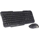 Kit Teclado E Mouse C3tech K-w10 Sem Fio Preto [f002]