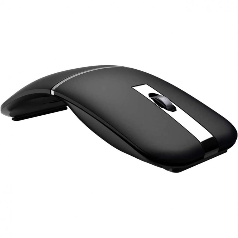 Mouse Ergonomico Sem Fio Bluetooth Dobravel Rotativo 360 E Silencioso, Wfb F6, Preto