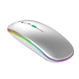 Mouse Recarregável Sem Fio Silencioso De 2,4 Ghz 3200 Dpi Com Led