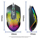 Leaven S50 6 Rgb Iluminado Com Fio Gaming Mouse (rosa)