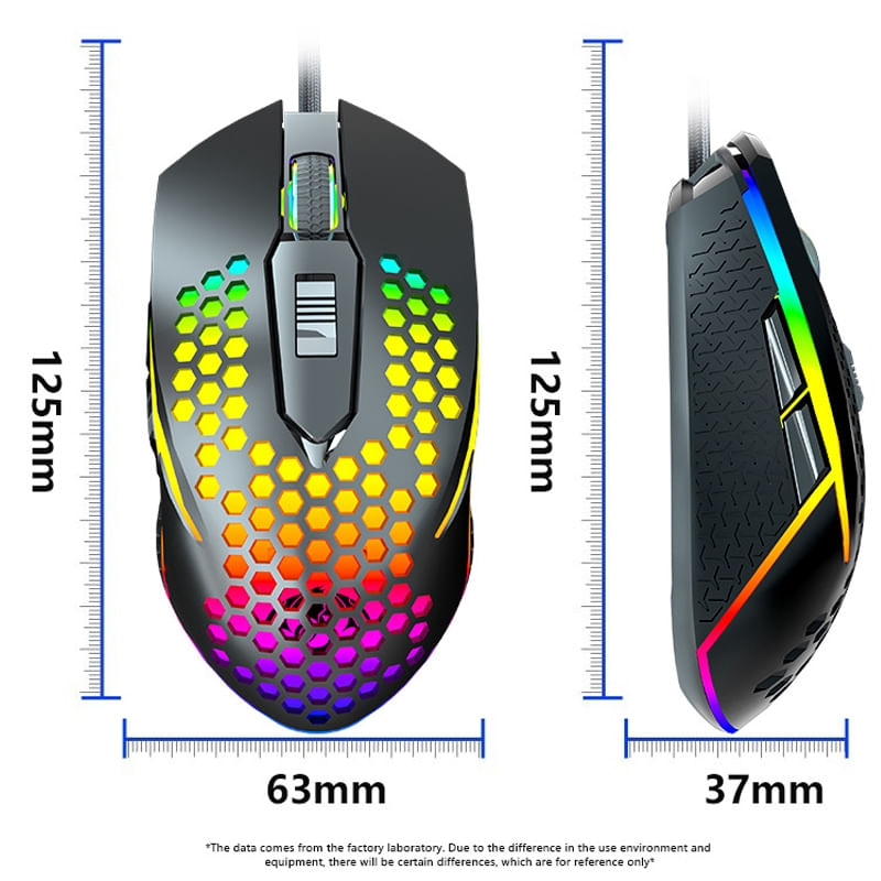 Leaven S50 6 Rgb Iluminado Com Fio Gaming Mouse (rosa)