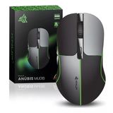 Mouse Gamer Sem Fio Wireless Usb Bluetooth 1600 Dpi Led Rgb Cor Preto/cinza