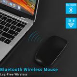 Preto  Ultra-fino Wireless Travel Bluetooth Mouse Portátil M
