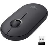 Logitech M355 Mouse Sem Fio Portátil Com Bluetooth Ou Usb - Silencioso, Slim Computer Mouse Certified Funciona Com Chromebook - Graphite