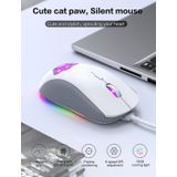 Cat Paw Rgb Gaming Mouse Silent Optical Computer Mouses Usb