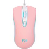 Mouse Com Fio, Rii Rm105 Usb Computer Mouse, Rgb Optical 1600 Dpi Office Mouse Para Pc, Computador, Laptop, Desktop, Windows, Chromebook (rosa)