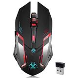 Mouse De Jogos Sem Fio, Vegcoo C8 Silent Click Wireless Rechargeable Mouse Com Luzes Led Coloridas E 2400/1600/1000 Dpi 400mah Bateria De Lítio Para