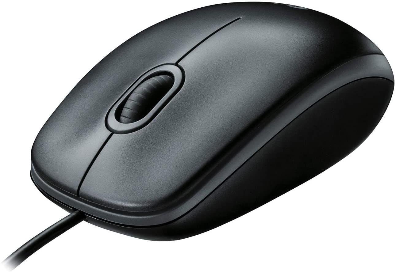 Logitech B100 Mouse Com Fio – Mouse Usb Com Fio Para Computadores E Laptops, Para Uso Da Mão Direita Ou Esquerda, Preto