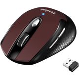 Mouse De Computador Sem Fio Leadsail, 2.4g Portátil Slim Cordless Mouse Less Noise Para Laptop Optical Mouse Com 6 Botões, Bateria Aa Incluída, Mouse