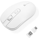 X9 Performance Usb C Mouse Sem Fio Com Usb E Receptor Tipo C - Ótimo Para Uso Multi-dispositivo - 2.4g Rf Branco Usb Tipo C Tipo C Mouse Pc Computado