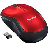 Logitech M185 Mouse Óptico Sem Fio 2.4 Ghz, Vermelho (910-003635)