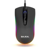 Mouse Com Fio 1600dpi Óptico De 4 Teclas, Luz De Fundo Usb Rgb