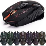 Chonchow Mouse Sem Fio Recarregável, 2.4g Óptico Wireless Mice 7 Cores Luzes Led,7 Botões 800/1200/1600dpi Com Receptor Usb Nano Para Pc Laptop Deskt