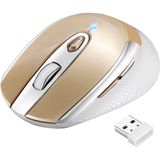 Mouse De Computador Sem Fio Leadsail, 2.4g Portátil Slim Cordless Mouse Less Noise Para Laptop Optical Mouse Com 6 Botões, Bateria Aa Incluída, Mouse