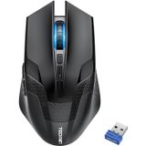 Mouse De Jogos Sem Fio Tecknet Com Receptor Usb Nano, 2.4ghz Até 4800dpi, Mouses De Computador Sem Fio Com 8 Botões, Design Ergonômico (não Para Prog