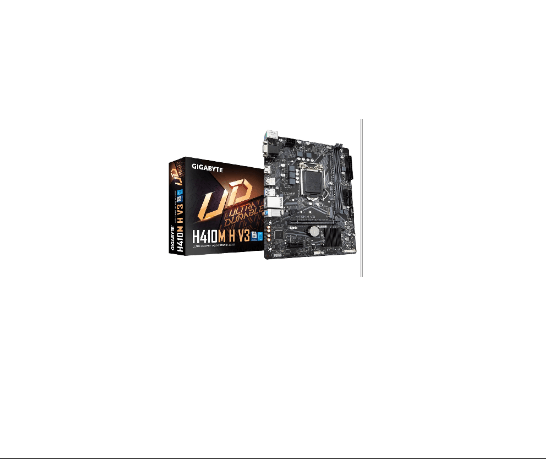 Placa-mãe Gigabyte H410m H V2 Micro Atx, Soquete Lga1200, 2x Ddr4 32gb, 2xusb 3.2, 4xusb 2.0