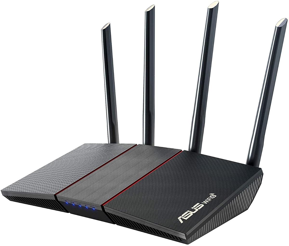 ASUS AX1800 WiFi DualBandRoteadorvelocidade 1800 Mbpsaté 25 aparelhosárea 278 m2 RTAX55