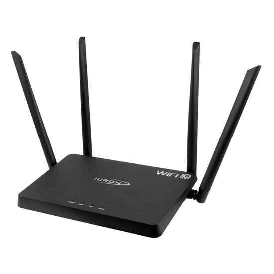 Roteador Wireless Iuron Iuron 1800   1201 574mbps   Dual Band   4 Antenas   Preto