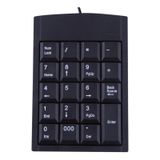 Teclado Numérico Com Fio Usb, Membrana Genérica, Cor Preta