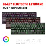 Teclado Sem Fio G61 Iluminado Bluetooth Preto