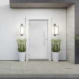 Porta De Aluminio Lambril 210x100cm Com Puxador Branco