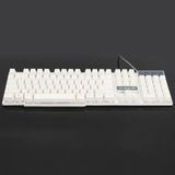 Rajfoo 104 Chave Usb Com Fio Pc Teclado Mecânico Gaming Branco