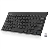 Teclado Sem Fio Arteck 2.4g Ultra Slim Teclado De Aço Inoxidável Para Computador/desktop/pc/laptop/surface/smart Tv E Windows 10/8 / 7 / Vista/xp Con