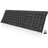 Teclado Sem Fio Arteck 2.4g Ultra Slim Full Size Teclado Com Teclado Numérico Para Computador/desktop/pc/laptop/surface/smart Tv E Windows 10/8/ 7 Co